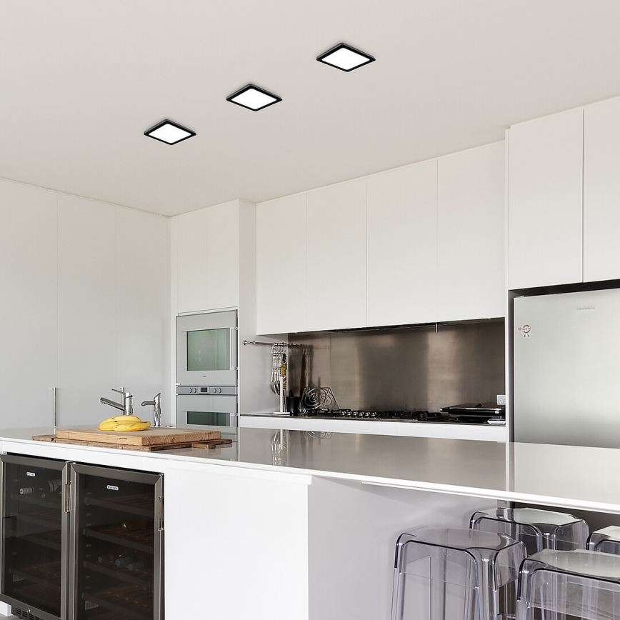 Rabalux - Plafoniera LED LED/24W/230V 4000K 22x22 cm nero