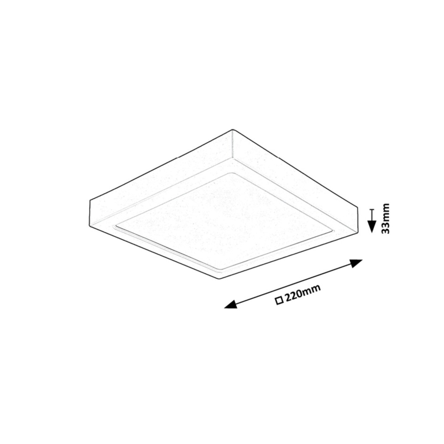 Rabalux - Plafoniera LED LED/24W/230V 3000K 22x22 cm bianco
