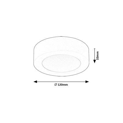 Rabalux - Plafoniera LED LED/7W/230V 3000K diametro 12 cm nero