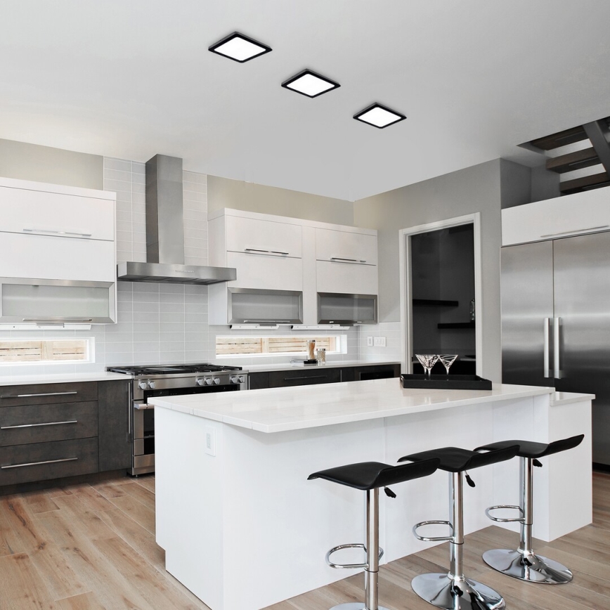 Rabalux - Plafoniera LED LED/24W/230V 3000K 22x22 cm nero