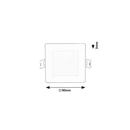 Rabalux - Lampada LED da incasso LED/3W/230V 3000K 9x9 cm bianco