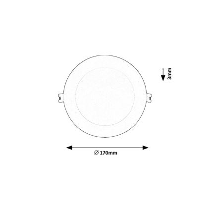 Rabalux - Lampada LED da incasso LED/12W/230V diametro 17 cm bianco
