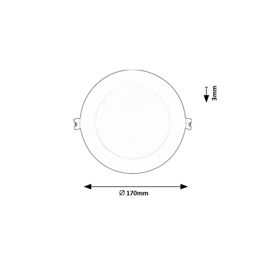 Rabalux - Lampada LED da incasso LED/12W/230V diametro 17 cm bianco