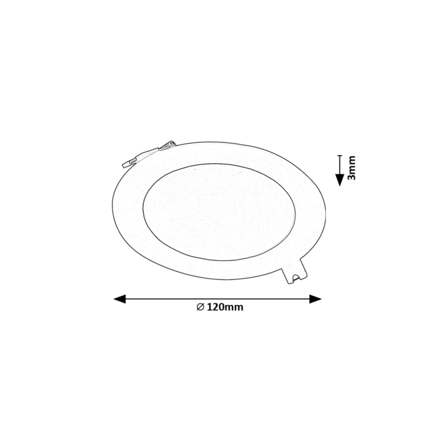 Rabalux - Lampada LED da incasso LED/6W/230V diametro 12 cm nero