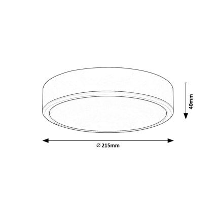 Rabalux - Plafoniera LED LED/22W/230V 3000/4000/6000K diametro 21 cm bianco