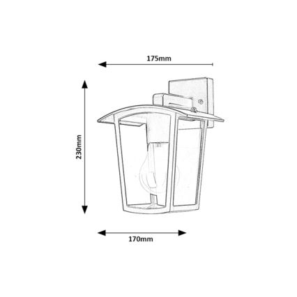 Rabalux - Applique da esterno 1xE27/15W/230V IP44