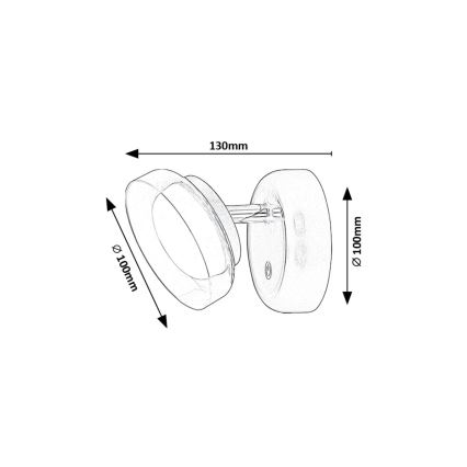Rabalux - Lampada a LED dimmerabile da parete ricaricabile LED/2W/5V 3000K 1800 mAh