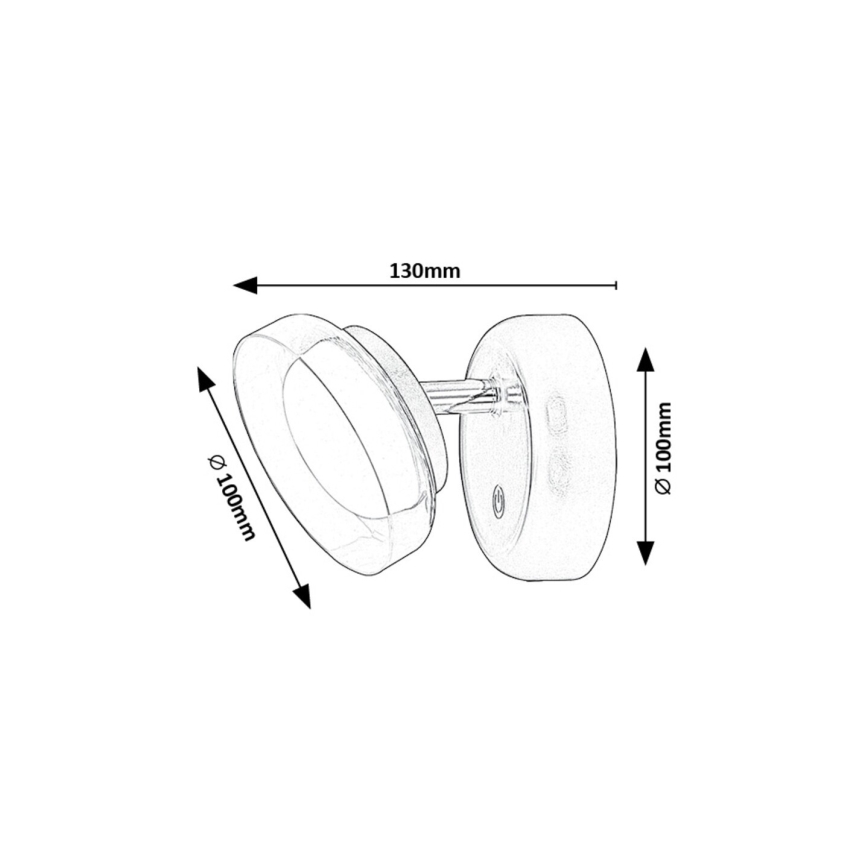 Rabalux - Lampada a LED dimmerabile da parete ricaricabile LED/2W/5V 3000K 1800 mAh