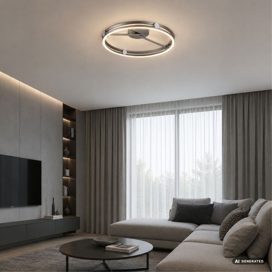 Rabalux - Plafoniera dimmerabile a LED LED/60W/230V 3000-6500K Ø 50 cm grigio + telecomando