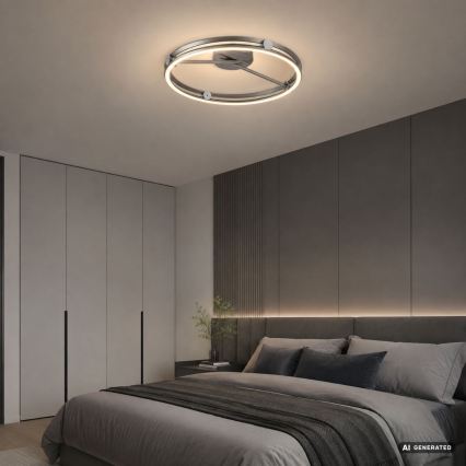 Rabalux - Plafoniera dimmerabile a LED LED/60W/230V 3000-6500K Ø 50 cm grigio + telecomando