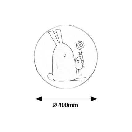 Rabalux - Plafoniera per bambini 2xE27/60W/230V