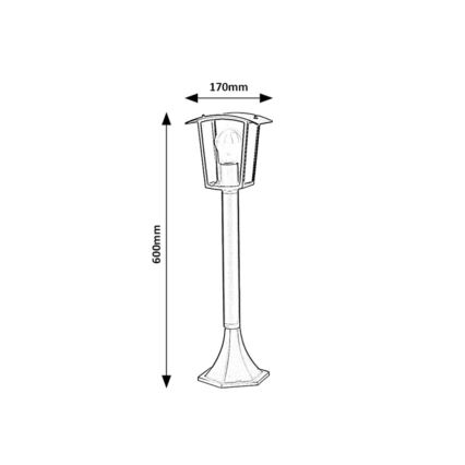 Rabalux - Lampada da esterno 1xE27/15W/230V IP44