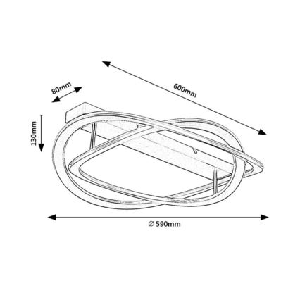 Rabalux - Plafoniera LED 72W 230V 3000K Ø 59 cm