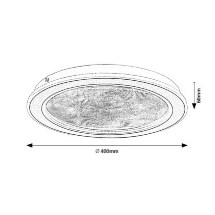 Rabalux - Plafoniera LED dimmerabile LED/24W/230V 3000-6500K Ø 40 cm + telecomando
