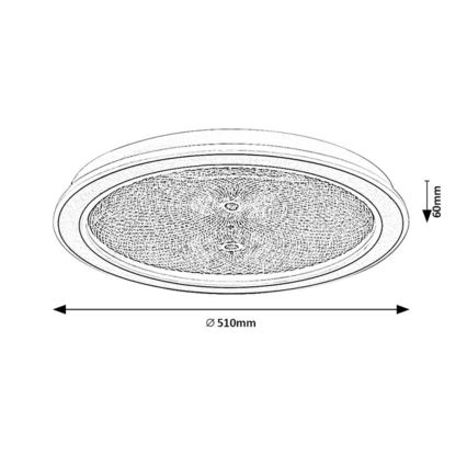 Rabalux - Plafoniera da soffitto dimmerabile LED/34W/230V 3000-6500K Ø 51 cm + telecomando