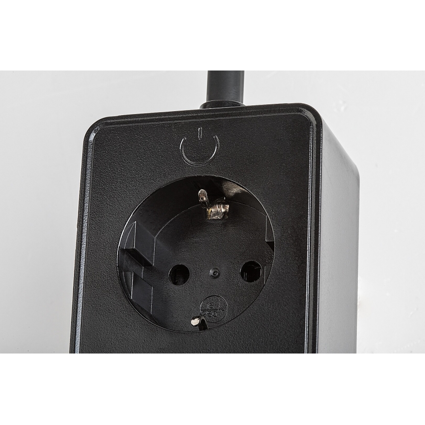 Rabalux - Lampada da parete dimmerabile a LED/4W/230V con porta USB per presa, nera