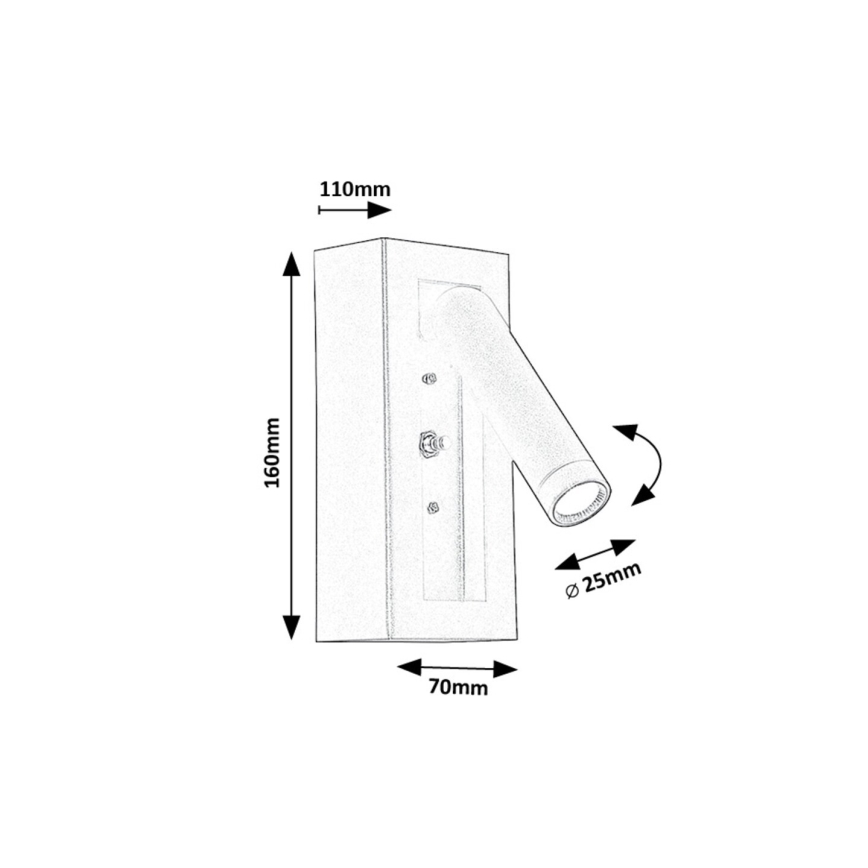 Rabalux - Luce Spot da parete a LED LED/4W/230V bianco