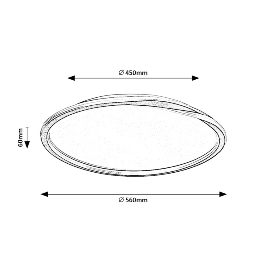 Rabalux  - Plafoniera LED LED/40W/230V diametro 56 cm nero