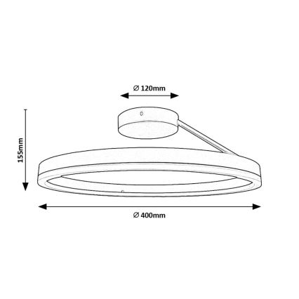 Rabalux - Plafoniera LED LED/24W/230V 3000/4000/6500K