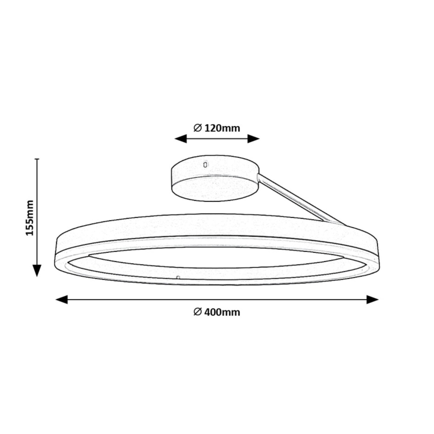 Rabalux - Plafoniera LED LED/24W/230V 3000/4000/6500K