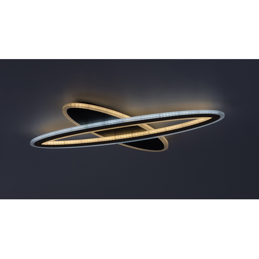 Rabalux - Plafoniera LED dimmerabile LED/70W/230V 3000/4000/6000K nero + telecomando Ø 70 cm