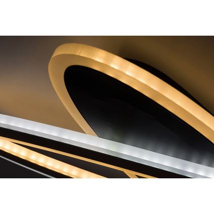 Rabalux - Plafoniera LED dimmerabile LED/70W/230V 3000/4000/6000K nero + telecomando
