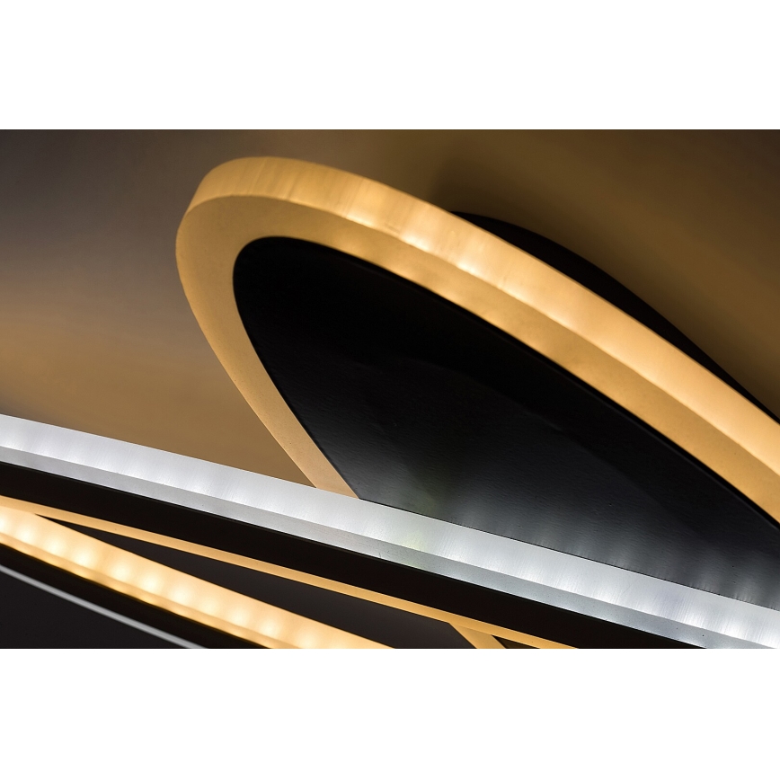 Rabalux - Plafoniera LED dimmerabile LED/70W/230V 3000/4000/6000K nero + telecomando