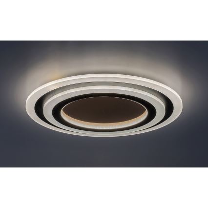 Rabalux - Plafoniera LED dimmerabile 56W/230V 3000/4000/6000K cromo opaco/nero + telecomando Ø 45 cm