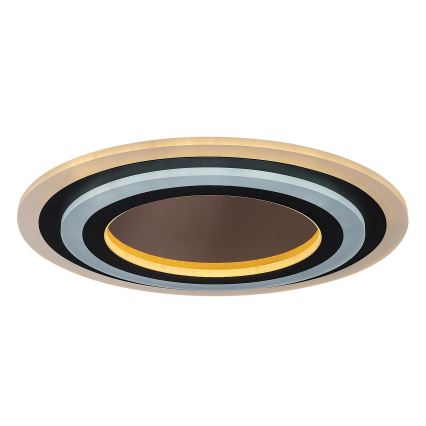 Rabalux - Plafoniera LED dimmerabile 56W/230V 3000/4000/6000K cromo opaco/nero + telecomando Ø 45 cm