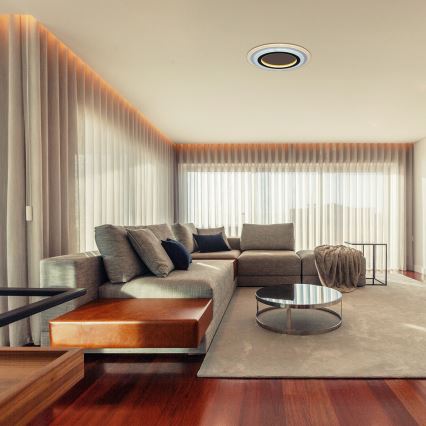 Rabalux - Plafoniera LED dimmerabile LED/56W/230V 3000/4000/6000K cromo opaco/nero + telecomando