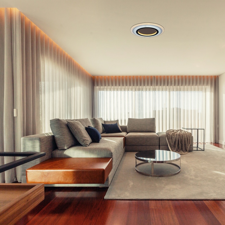 Rabalux - Plafoniera LED dimmerabile LED/56W/230V 3000/4000/6000K cromo opaco/nero + telecomando