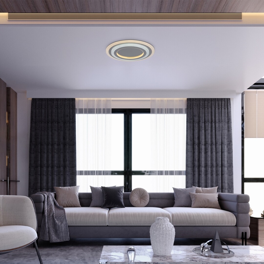 Rabalux - Plafoniera LED dimmerabile LED/56W/230V 3000/4000/6000K cromo opaco + telecomando