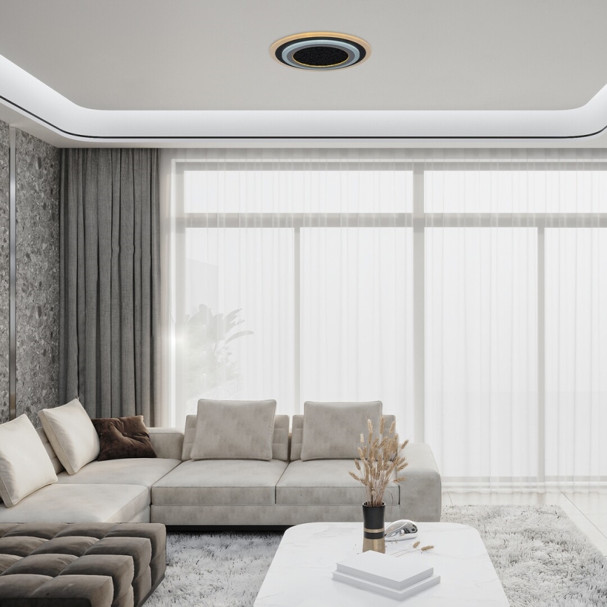 Rabalux - Plafoniera LED dimmerabile LED/56W/230V 3000/4000/6000K nero + telecomando