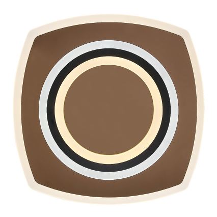 Rabalux - Plafoniera dimmerabile LED/60W/230V 3000/4000/6000K cromo opaco/nero + telecomando 48x48 cm