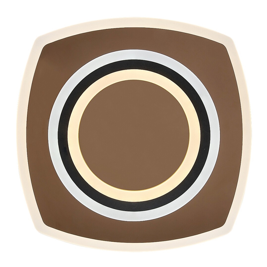 Rabalux - Plafoniera dimmerabile LED/60W/230V 3000/4000/6000K cromo opaco/nero + telecomando 48x48 cm