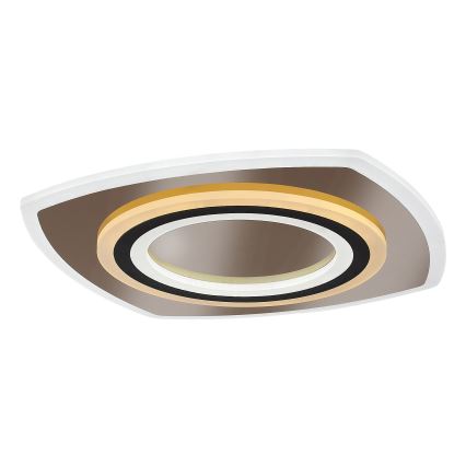 Rabalux - Plafoniera dimmerabile LED/60W/230V 3000/4000/6000K cromo opaco/nero + telecomando 48x48 cm