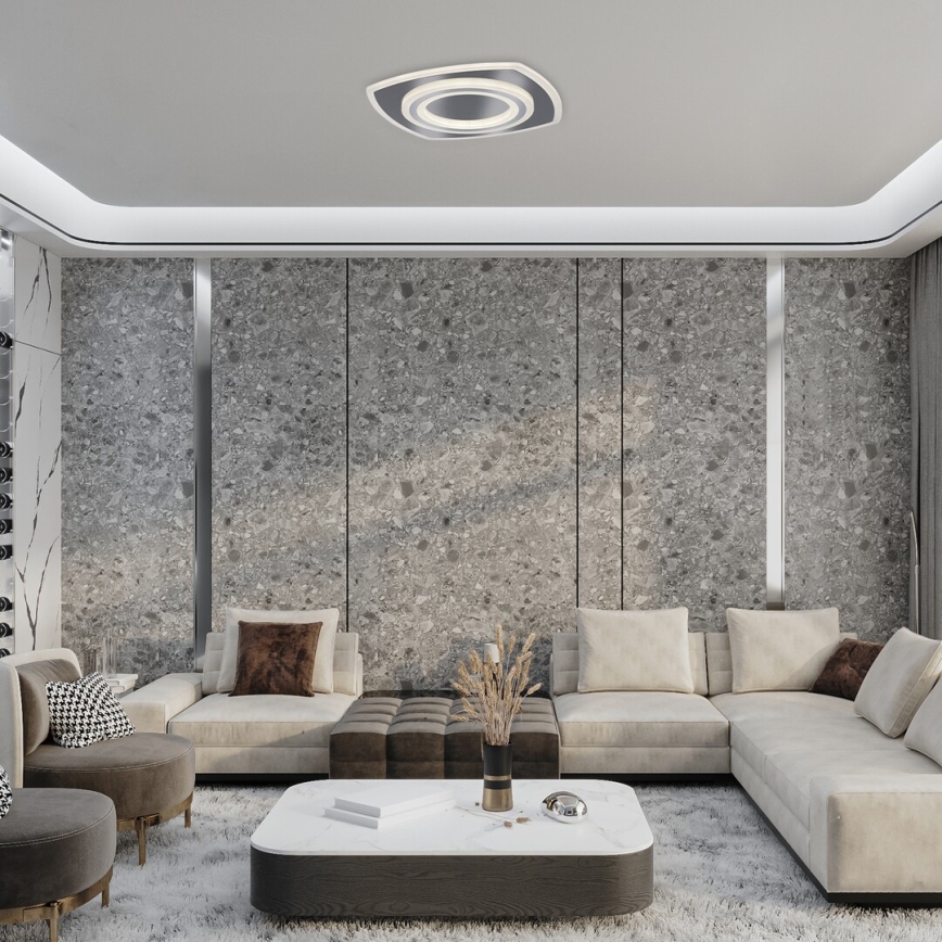 Rabalux - Plafoniera dimmerabile a LED 60W/230V 3000/4000/6000K, finitura cromo opaco + telecomando 48x48 cm