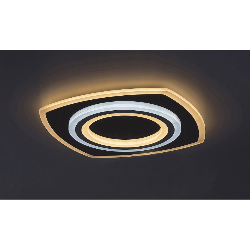 Rabalux - Plafoniera dimmerabile a LED 60W/230V 3000/4000/6000K, finitura cromo opaco + telecomando 48x48 cm