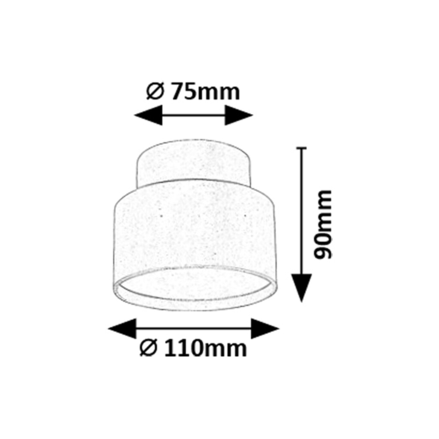 Rabalux - Plafoniera LED LED/16W/230V 3000K nero