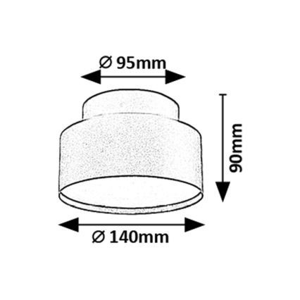 Rabalux - Plafoniera LED/24W/230V 3000K nera Ø 14 cm