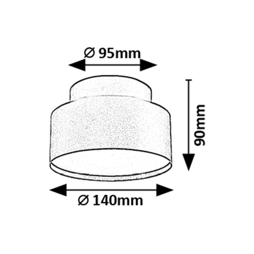 Rabalux - Plafoniera LED/24W/230V 3000K nera Ø 14 cm