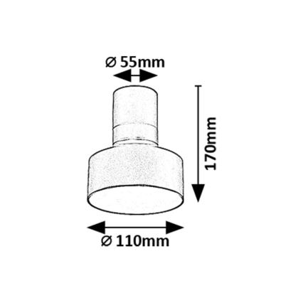 Rabalux - Plafoniera LED 10W/230V/3000K nero Ø 11 cm