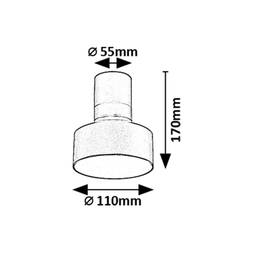 Rabalux - Plafoniera LED 10W/230V/3000K nero Ø 11 cm