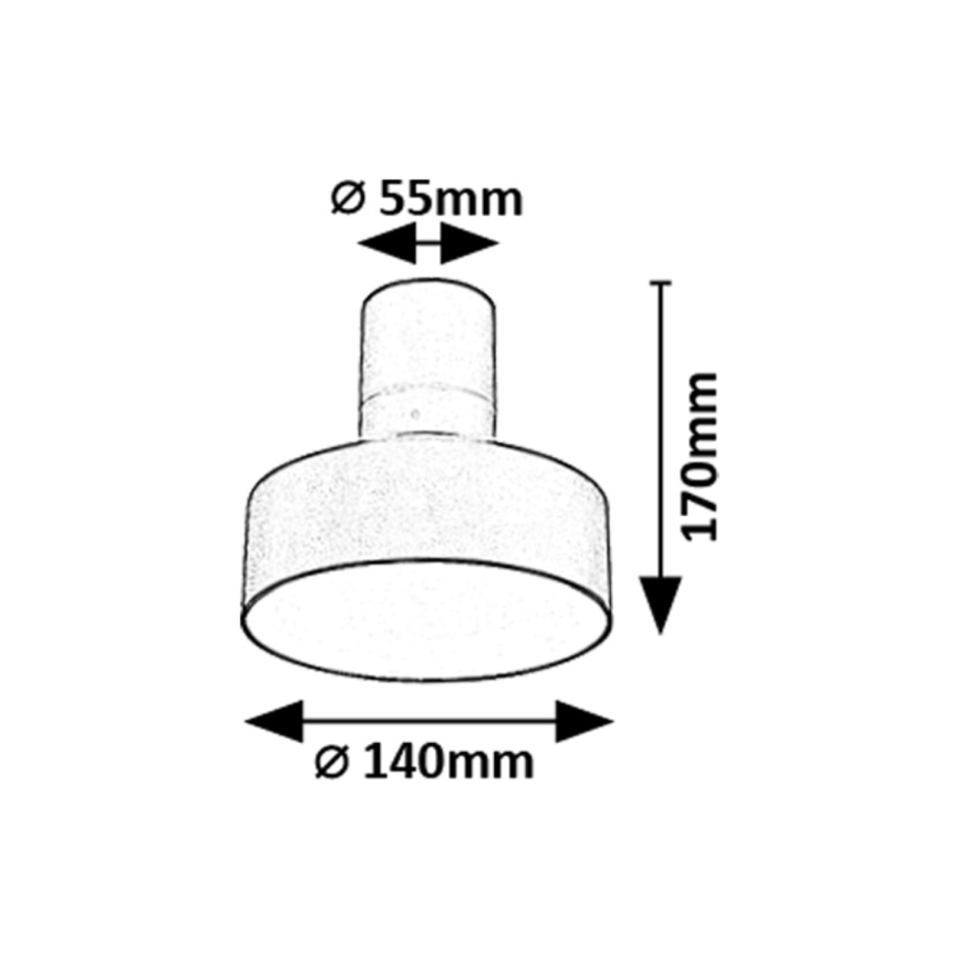 Rabalux - Plafoniera LED LED/16W/230V 3000K nero
