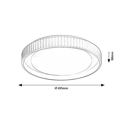 Rabalux - Plafoniera dimmerabile a LED 48W/230V 3000-6500K Ø 49,5 cm + telecomando