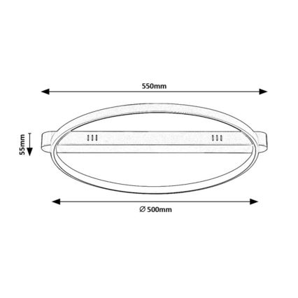 Rabalux - Plafoniera LED/45W/230V 3000K 50x55 cm dorata