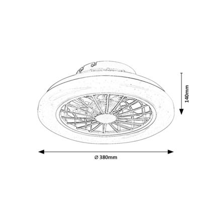 Rabalux - Plafoniera dimmerabile a LED con ventilatore LED/24W/230V 3000-6500K + telecomando