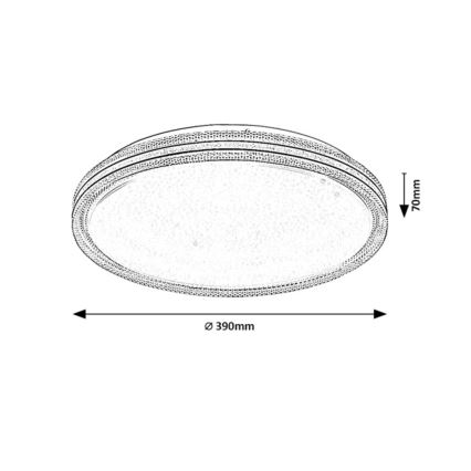 Rabalux - Plafoniera LED dimmerabile LED/34W/230V 3000-6500K diam. 39 cm + telecomando