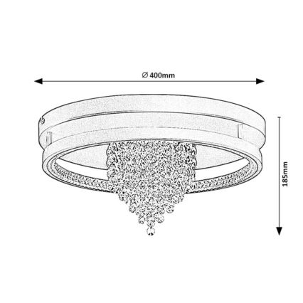Rabalux - Plafoniera LED 30W/230V, 3000/3500/4000K, Ø 40 cm