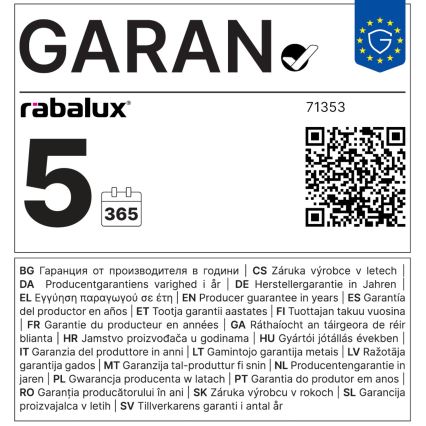 Rabalux - Plafoniera LED 30W/230V, 3000/3500/4000K, Ø 40 cm